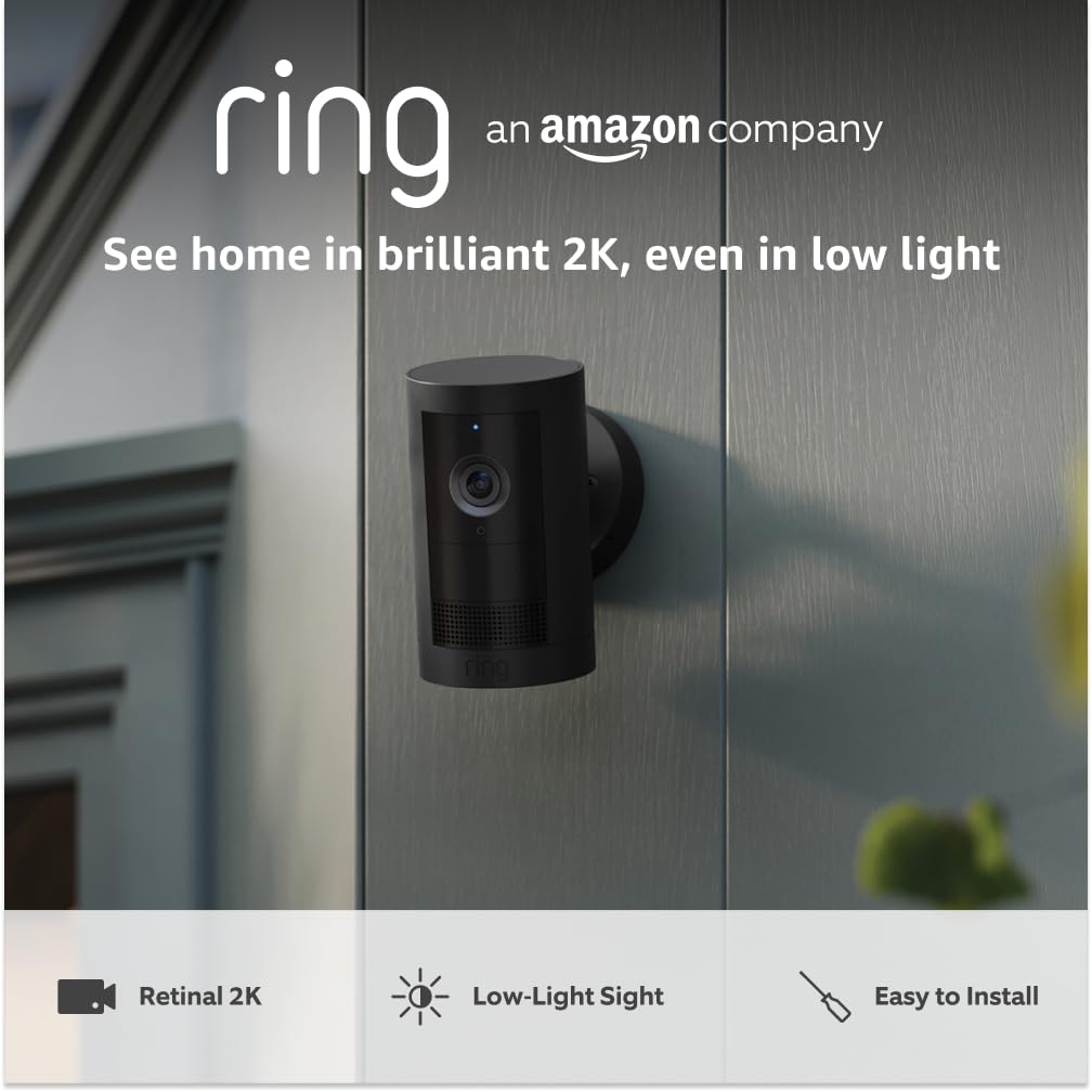 Outdoor Camera Plus (newest gen) Battery - Wide-Angle 2K Video with Ring Vision I DIY Wireless Outdoor Security Camera - alternative to CCTV system I 30-day free trial of Ring Subscription Plan Black 1 Camera Battery