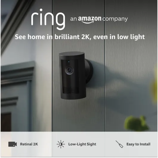 Outdoor Camera Plus (newest gen) Battery - Wide-Angle 2K Video with Ring Vision I DIY Wireless Outdoor Security Camera - alternative to CCTV system I 30-day free trial of Ring Subscription Plan Black 1 Camera Battery