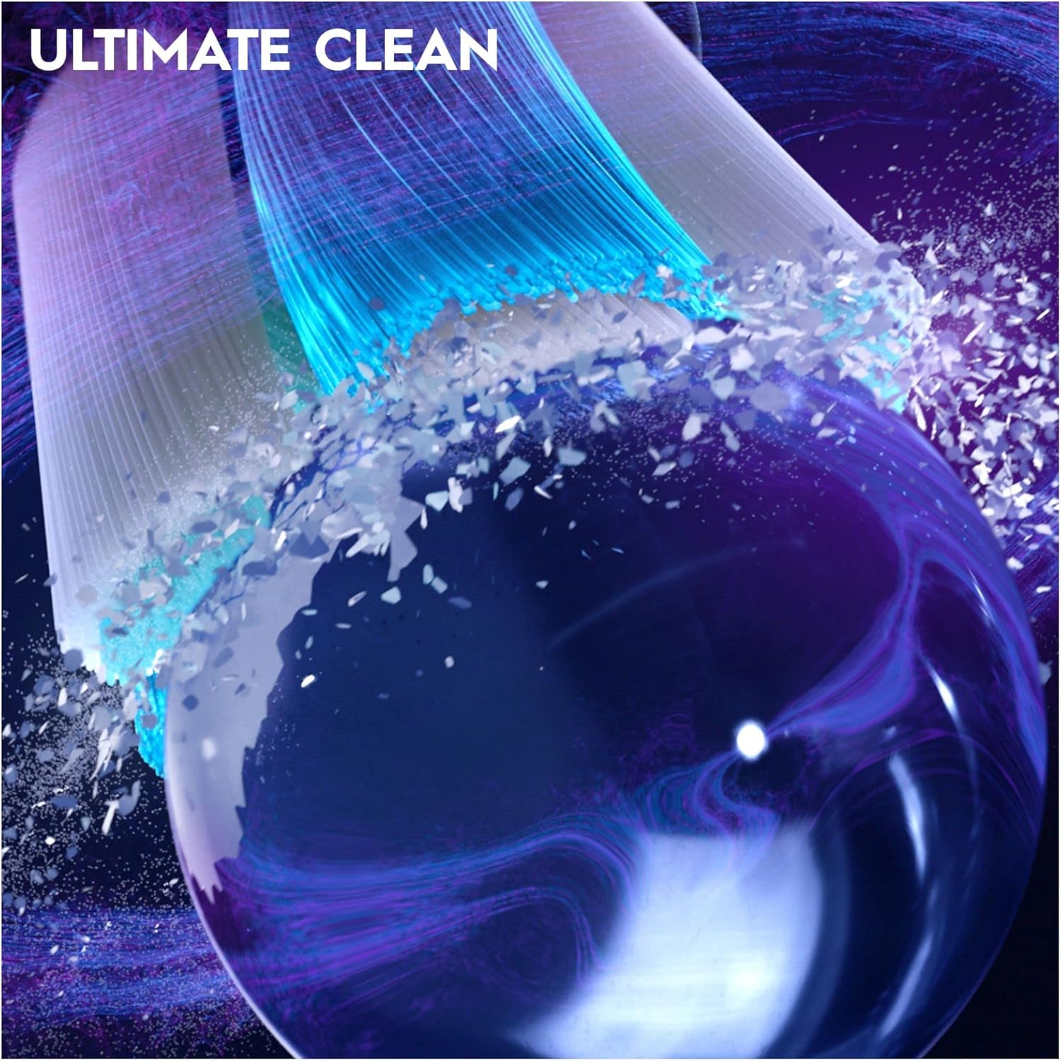 Oral-B iO Ultimate Clean Original Electric Toothbrush Heads, Black, Pack of 8 Replacement Toothbrush Heads with Angled Bristles for Deep Plaque Removal, Packaging May Vary