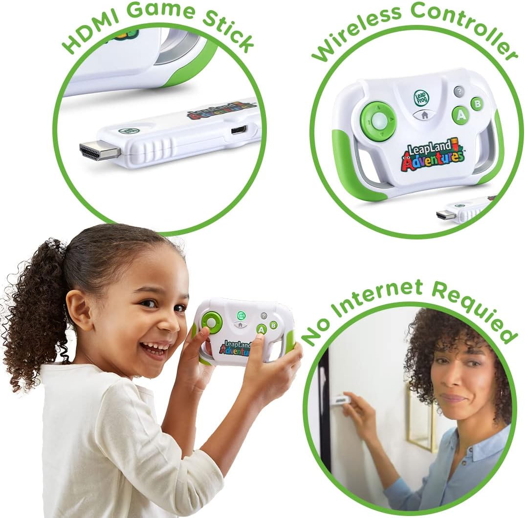 LeapLand Adventures, Kids Game Console, Educational Games Console with 150+ Learning Activities, Handheld Console for Boys and Girls, Gaming Console with Letters, Shapes and Numbers, 3 Years+