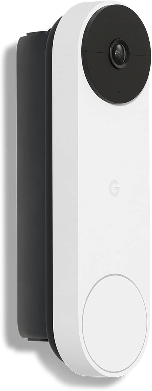 GWX3T Nest Doorbell (Battery) - Wireless 960p Video Doorbell - Smart WiFi Motion Only Doorbell Camera, Snow, 1 Count (Pack of 1) English