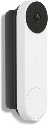 GWX3T Nest Doorbell (Battery) - Wireless 960p Video Doorbell - Smart WiFi Motion Only Doorbell Camera, Snow, 1 Count (Pack of 1) English