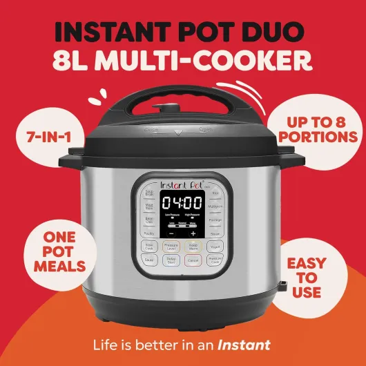 80 Duo 8L / 8Q Electric Multi Function Cooker, Stainless Steel, 1200 W, 8 litres