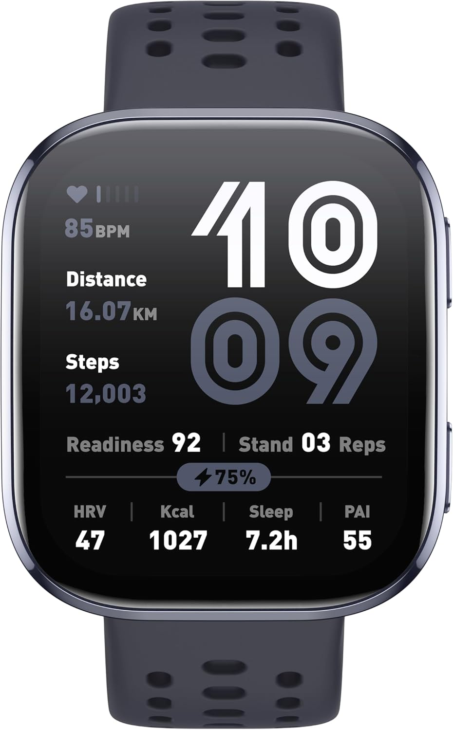 Bip 6 Smart Watch 46mm, 14 Day Battery, 1.97" AMOLED Display, GPS & Free Maps, AI, Bluetooth Call & Text, Health, Fitness & Sleep Tracker, 140+ Workout Modes, 5 ATM Water-Resistance Black