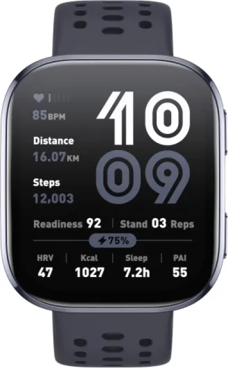 Bip 6 Smart Watch 46mm, 14 Day Battery, 1.97" AMOLED Display, GPS & Free Maps, AI, Bluetooth Call & Text, Health, Fitness & Sleep Tracker, 140+ Workout Modes, 5 ATM Water-Resistance Black