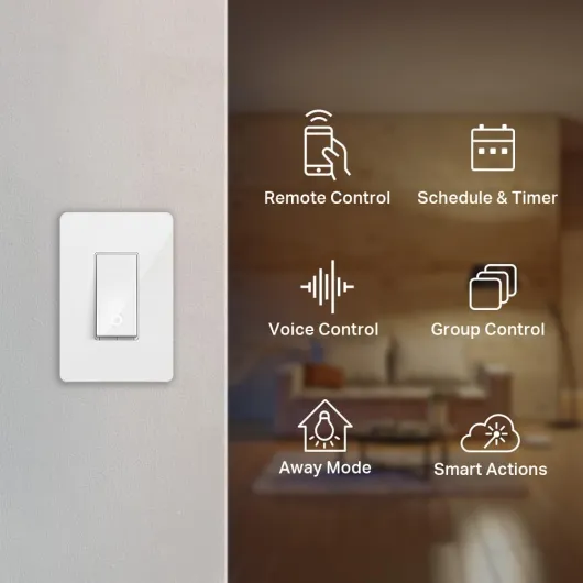 Light Switch HS200, Single Pole, Needs Neutral Wire, 2.4GHz Wi-Fi Light Switch Works with Google Home, UL Certified, No Hub Required, White White Single Pole
