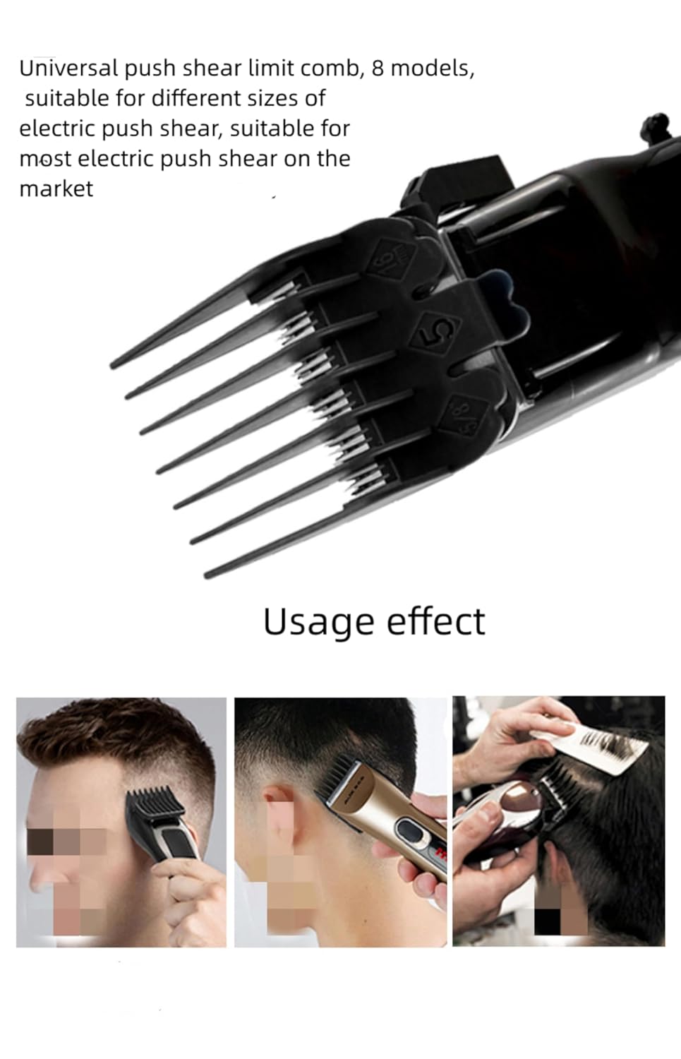 8 Pcs Professional Hair Clipper Combs Guides, Wahl Replacement Guards Set #3171-400 – 1/8” to 1” Fits Most Size Wahl Clippers/Trimmers