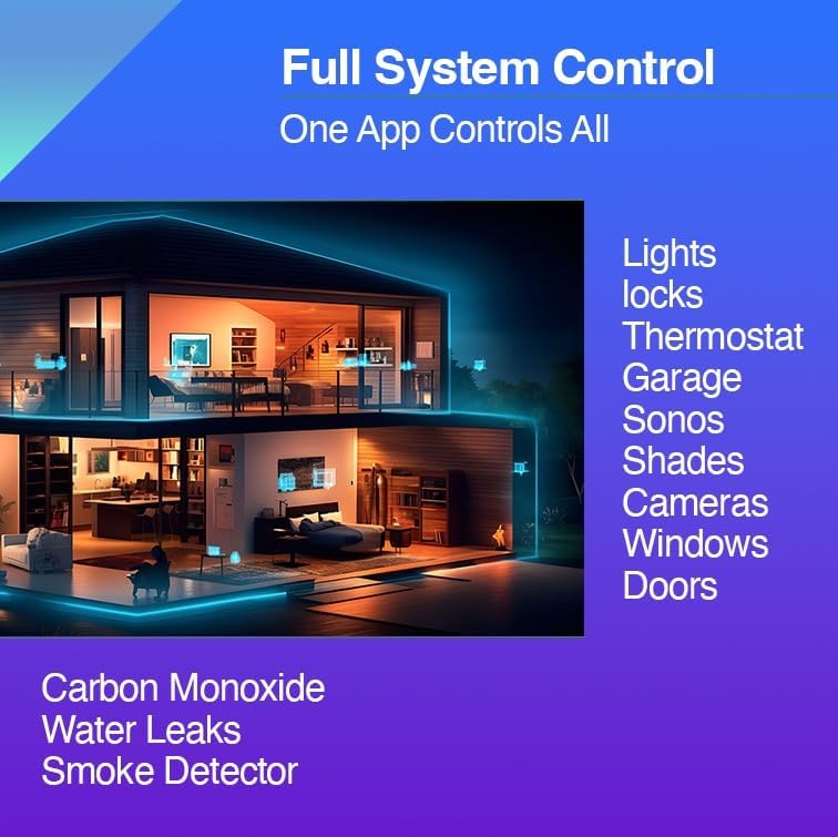 Qolsys IQ Panel 4: Wireless Smart Home Security System Alarm Panel for House Protection and Home Automation - Easily Integrate with Alexa, Window Alarms, Cameras and More - 319.5 MHz