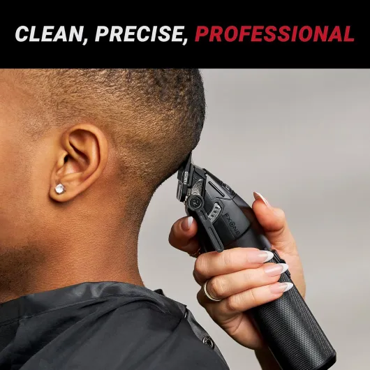 FXONE Professional Cordless Clipper - Beard Trimmer for Men, Professional Stylist & Barber Clippers, USB-C Cordless Hair Clippers for Men with Interchangeable Battery Black