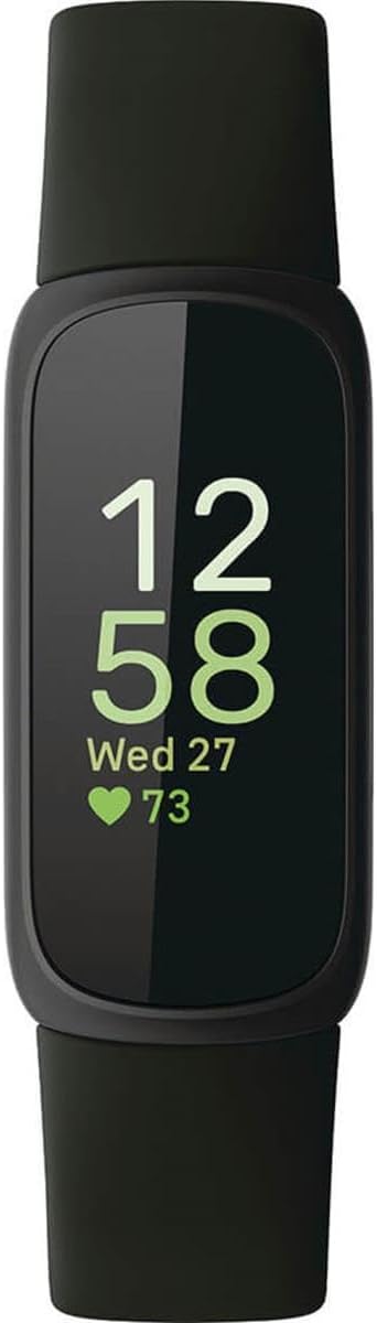 Inspire 3 Health &-Fitness-Tracker with Stress Management, Workout Intensity, Sleep Tracking, 24/7 Heart Rate and more, Midnight Zen/Black One Size (S & L Bands Included) Black/Midnight Zen