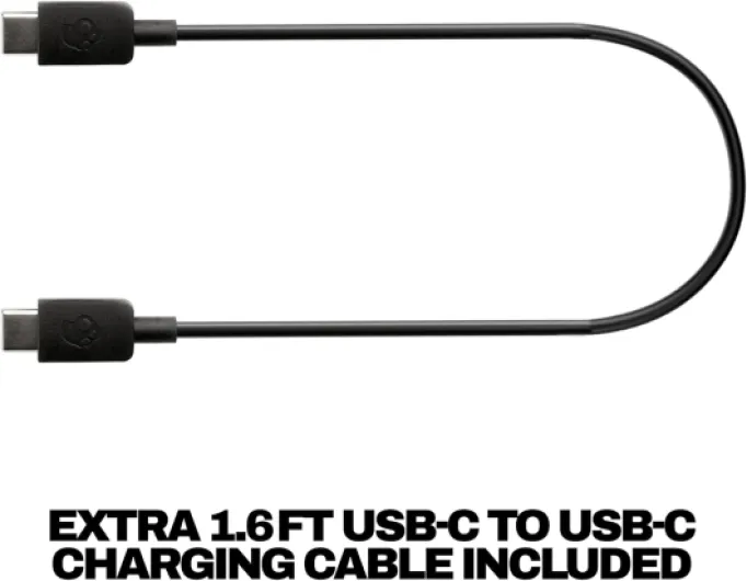 Crusher Evo Wireless Bluetooth Headphones with Extra USB-C Charging Cable, Multi-Sensory Bass, Noise Isolating Over-Ear Fit, 40 Hours Battery, Microphone for iPhone Android - Bone