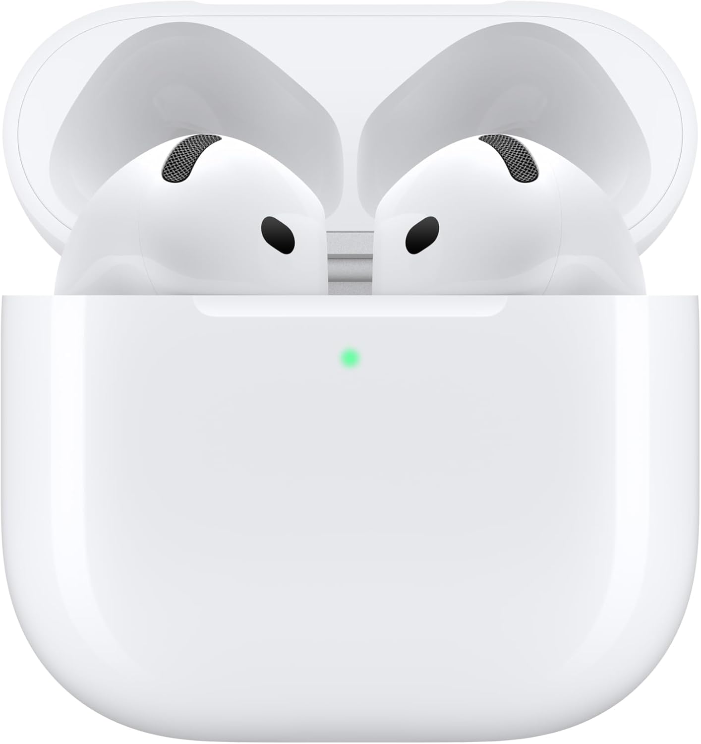 AirPods 4 Wireless Earbuds, Bluetooth Headphones, Personalized Spatial Audio, Sweat and Water Resistant, USB-C Charging Case, H2 Chip, Up to 30 Hours of Battery Life, Effortless Setup for iPhone Without Active Noise Cancellation Without AppleCare+