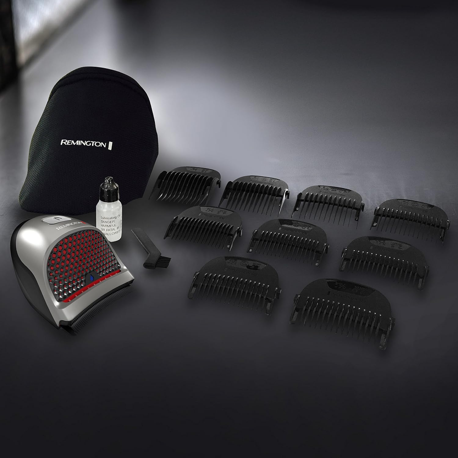 Shortcut Pro Self-Haircut Trimmer Kit, Waterproof Cordless Electric Razor for Head, Beard, and Body, Curved Blades and 9 Trimmer Lengths, Head Shaver, 5-Minute Quick-Charge, 14-Piece Set