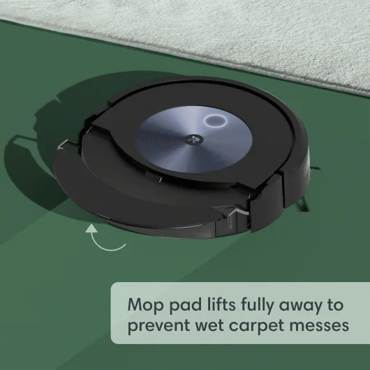 Roomba Combo j7+ Self-Emptying Robot Vacuum & Mop - Fully Retractable pad, Identifies & Avoids Obstacles, Smart Mapping, Alexa, Ideal for Pets Espresso
