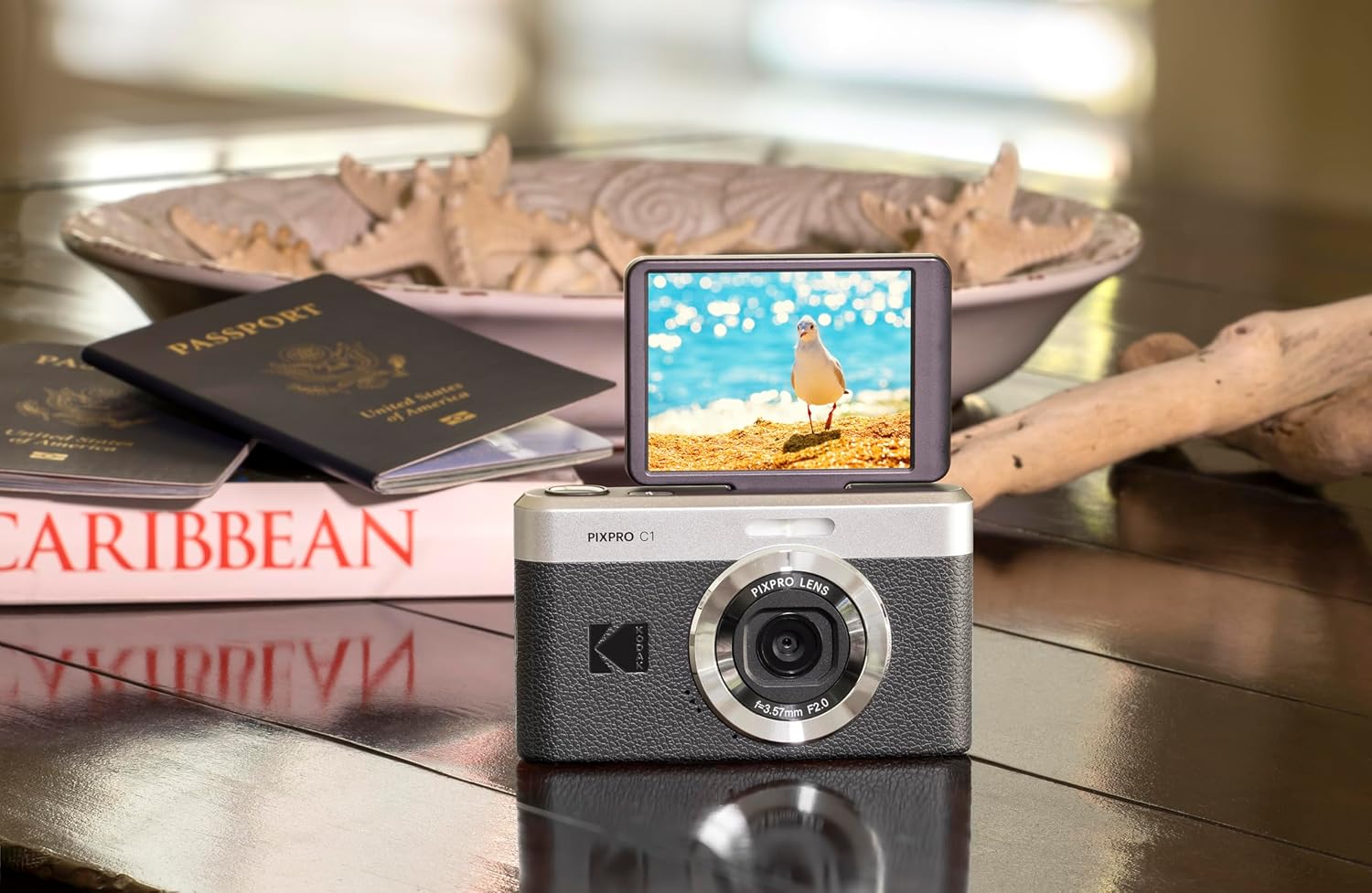 Kodak Pixpro C1 – Appareil Photo Numérique Ultra-Compact - 13MP BSI CMOS, Zoom 4X, Écran LCD 2.8", Flash LED, Batterie Intégrée – Noir
