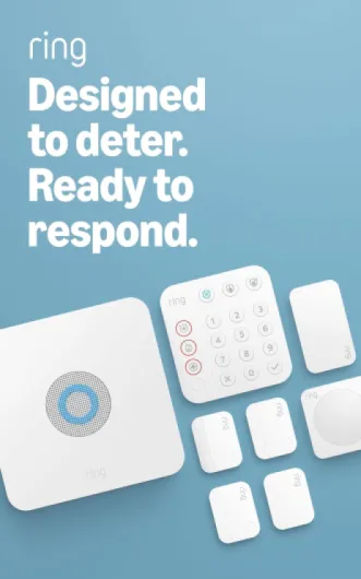 Alarm 8-Piece Kit (newest model), Home or business security system with optional 24/7 professional monitoring Ring Alarm Device Only