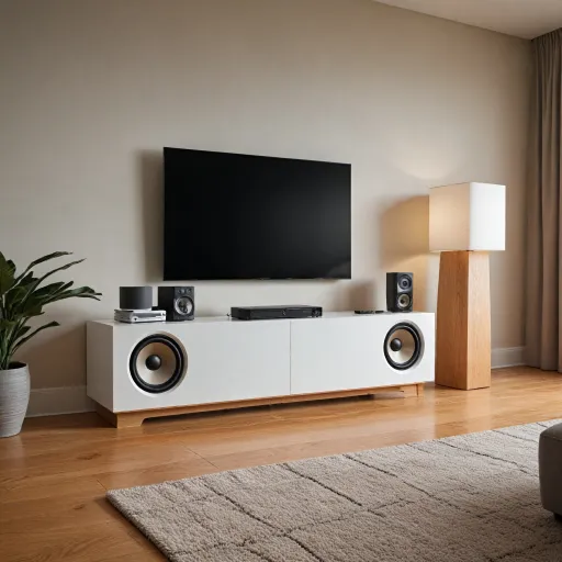 Elegant white speaker stands that elevate your home theater soundstage