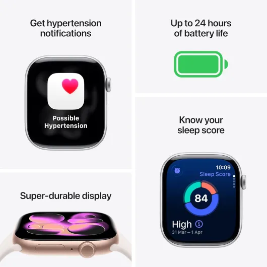 Watch Series 11 GPS 46mm Smartwatch with Space Grey Aluminium Case with Black Sport Band S/M - Sleep Score, Fitness Tracker, Health Monitoring, Always-On Display, Water Resistant S/M - fits 140–190mm wrists 46 mm case Black/Space Grey