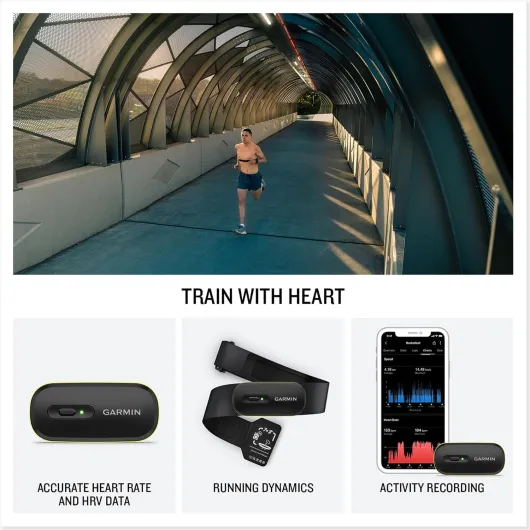 HRM-600, Premium Heart Rate Monitor, HRV data,Running Dynamics, Steps, Calories, Speed, Distance, Rechargeable battery,Record & sync data without a watch, machine washable strap, Size XS - S XS-S