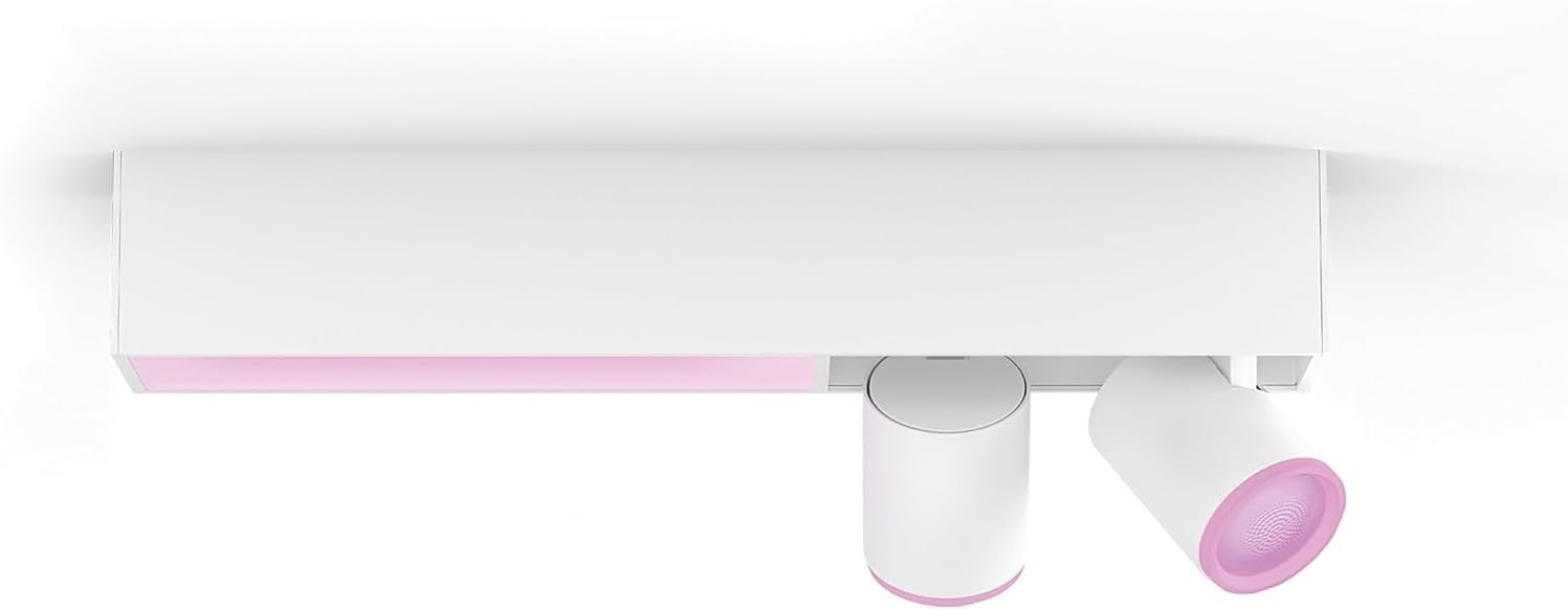 Centris Smart LED Ceiling Spotlight Fixture, White - White and Color Ambiance Color-Changing Light - 2 Lights - Control with App - Works with Alexa, Google Assistant, and Apple Homekit 2 Spotlights