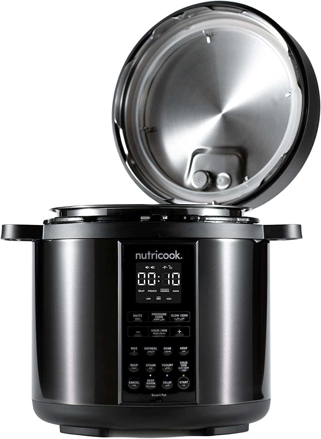 Nutricook Smart Pot 2, 8 Liters, 9 In 1 Electric Pressure Cooker, Slow Cooker, Rice Cooker, Steamer, Sauté Pot, Yogurt Maker & More, 12 Smart Programs With New Smart Lid, 2 Years Warranty 8 Litres