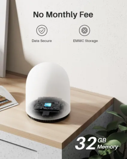 2K Wireless Outdoor Security Camera, 32GB Local Storage Base Station, No Monthly Fee, Battery Operated Camera, Night Vision, Home Security Camera System, Compatible with Alexa & Google 2 Cam Pro kit