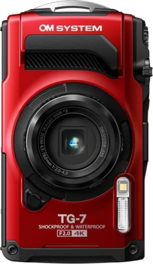 Tough TG-7 Red Digital Camera, 12MP, Waterproof, Shockproof, Underwater and Macro Shooting Modes, high speed image sensor, 4K Video, 4x-wide-angle zoom (successor Olympus TG-6)