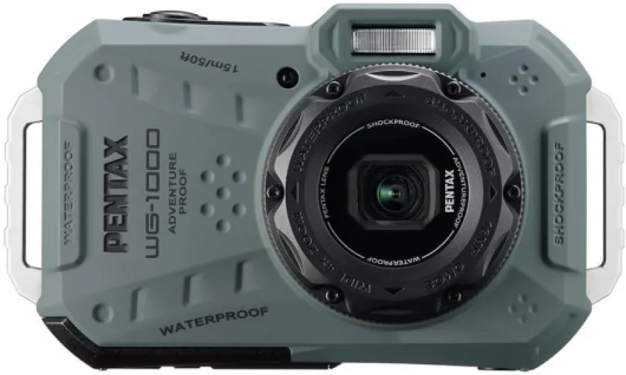 WG-1000 waterproof digital compact camera, designed for casual outdoor and underwater photography, waterproof to a depth of 15 meters, for up to one hour of continuous operation Olive
