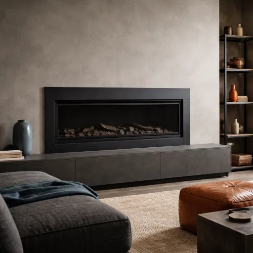 Black electric fire elegance for modern living spaces