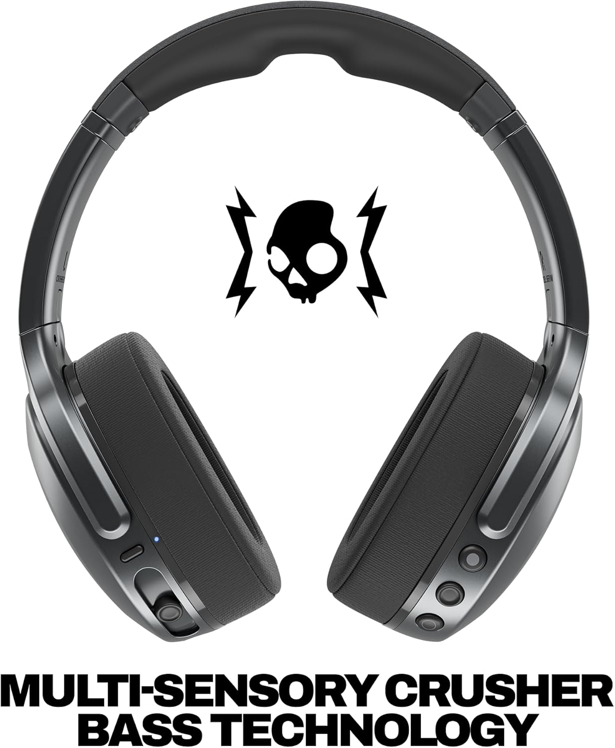 Crusher 540 Active Wireless Bluetooth Headphones with Multi-Sensory Bass, Noise Isolating Over-Ear Fit, Sweat and Water Resistant, 40 Hours Battery, Microphone for iPhone Android - Coal