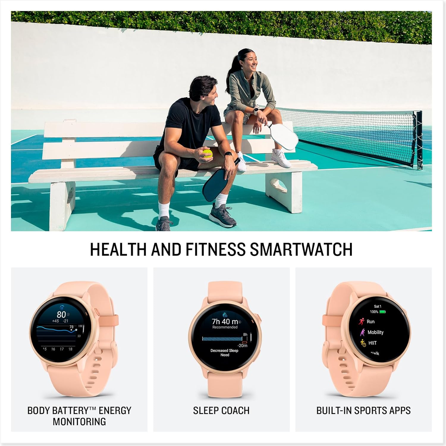 Garmin vívoactive 6, Amazon Exclusive, 42mm GPS smartwatch, AMOLED touchscreen, all-day health monitoring,fitness features,advanced sleep coaching,Music, up to 11 days battery life, Pebble Grey Vivoactive 6 Exclusive Pebble Grey