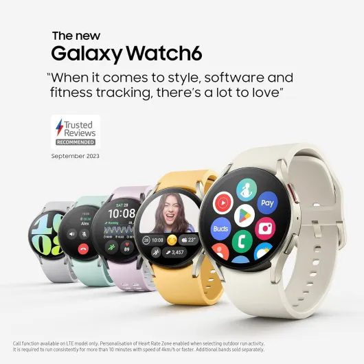 Galaxy Watch6 Smart Watch, Fitness Tracker, Bluetooth, 44mm, Graphite, 3 Year Extended Warranty (UK Version) Graphite 44mm Bluetooth