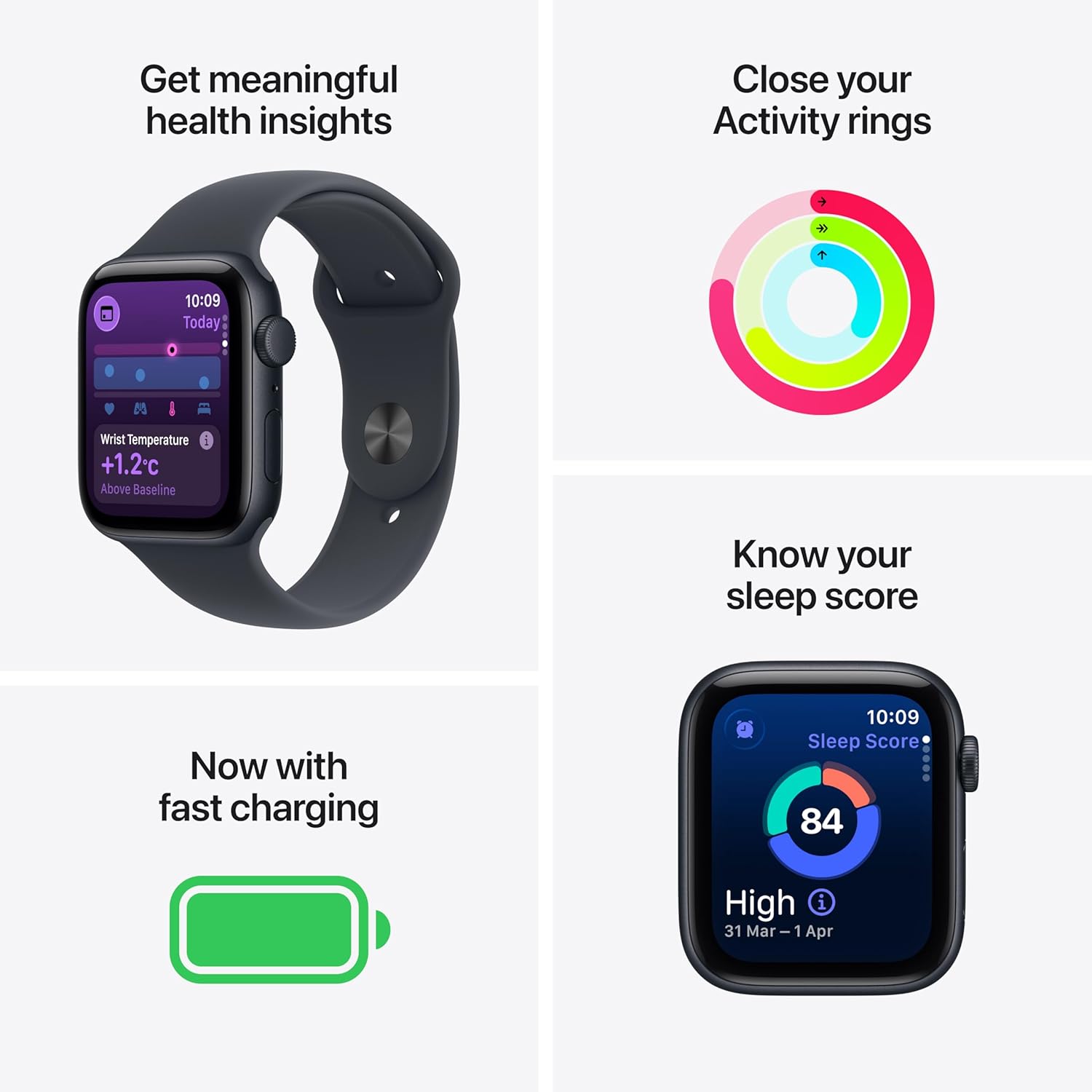 Watch SE 3 GPS 40mm Smartwatch with Starlight Aluminium Case with Starlight Sport Band S/M - Fitness and Sleep Trackers, Heart Rate Monitor, Always-On Display, Water Resistant S/M - fits 130–180mm wrists 40 mm case Starlight