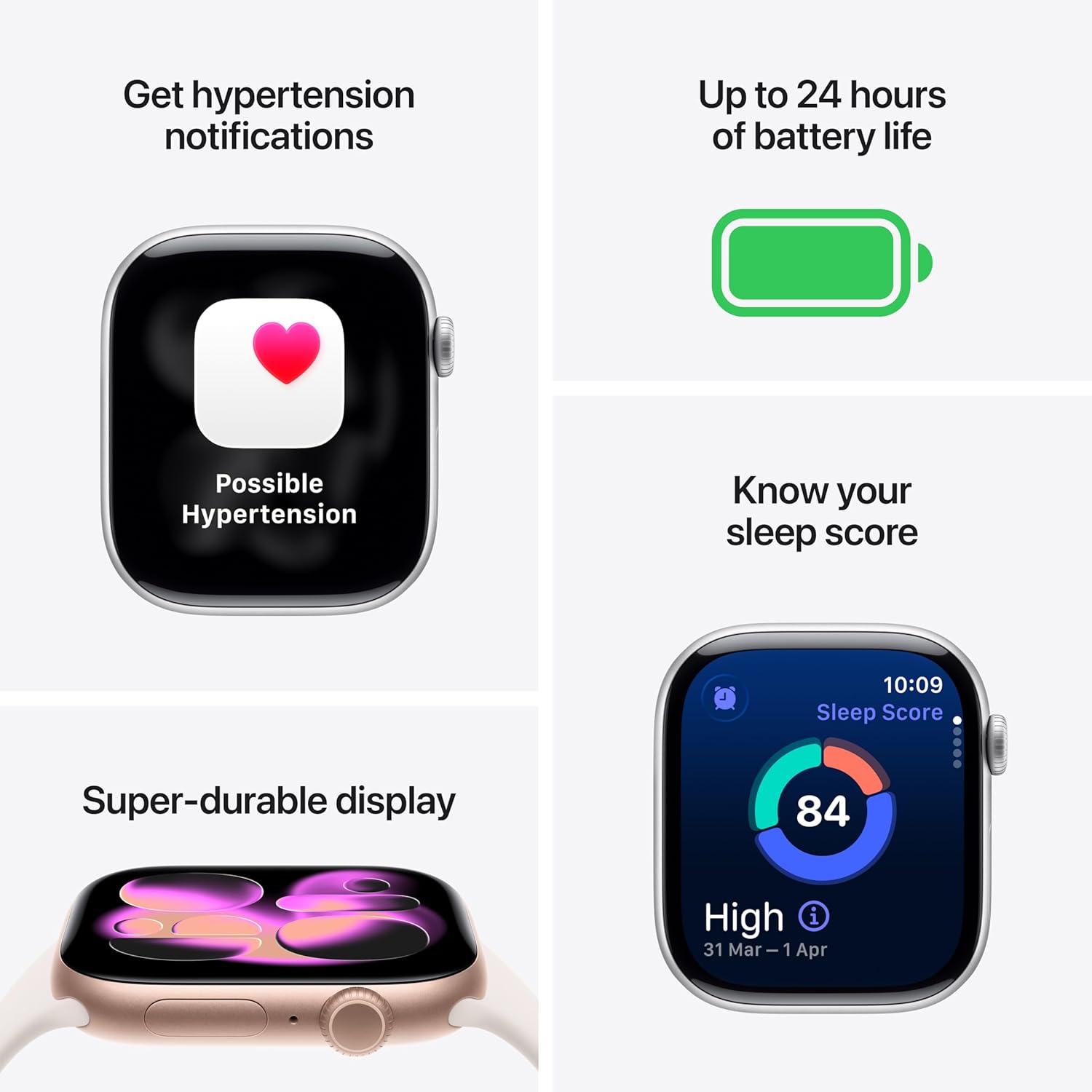 Watch Series 11 GPS 42mm Smartwatch with Rose Gold Aluminium Case with Light Blush Sport Band S/M - Sleep Score, Fitness Tracker, Health Monitoring, Always-On Display, Water Resistant S/M - fits 130–180mm wrists 42 mm case Light Blush/Rose Gold