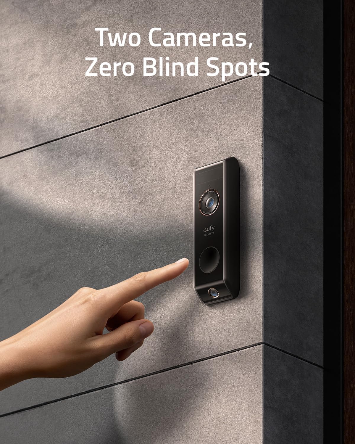 Video Doorbell Dual Camera S330 (Battery-Powered) Add-on, 2K HD Video Doorbell with Package Detection, Family Recognition, No Monthly Fee, Requires HomeBase S380/S280 (Not Included) Add-on S330 Video Doorbell