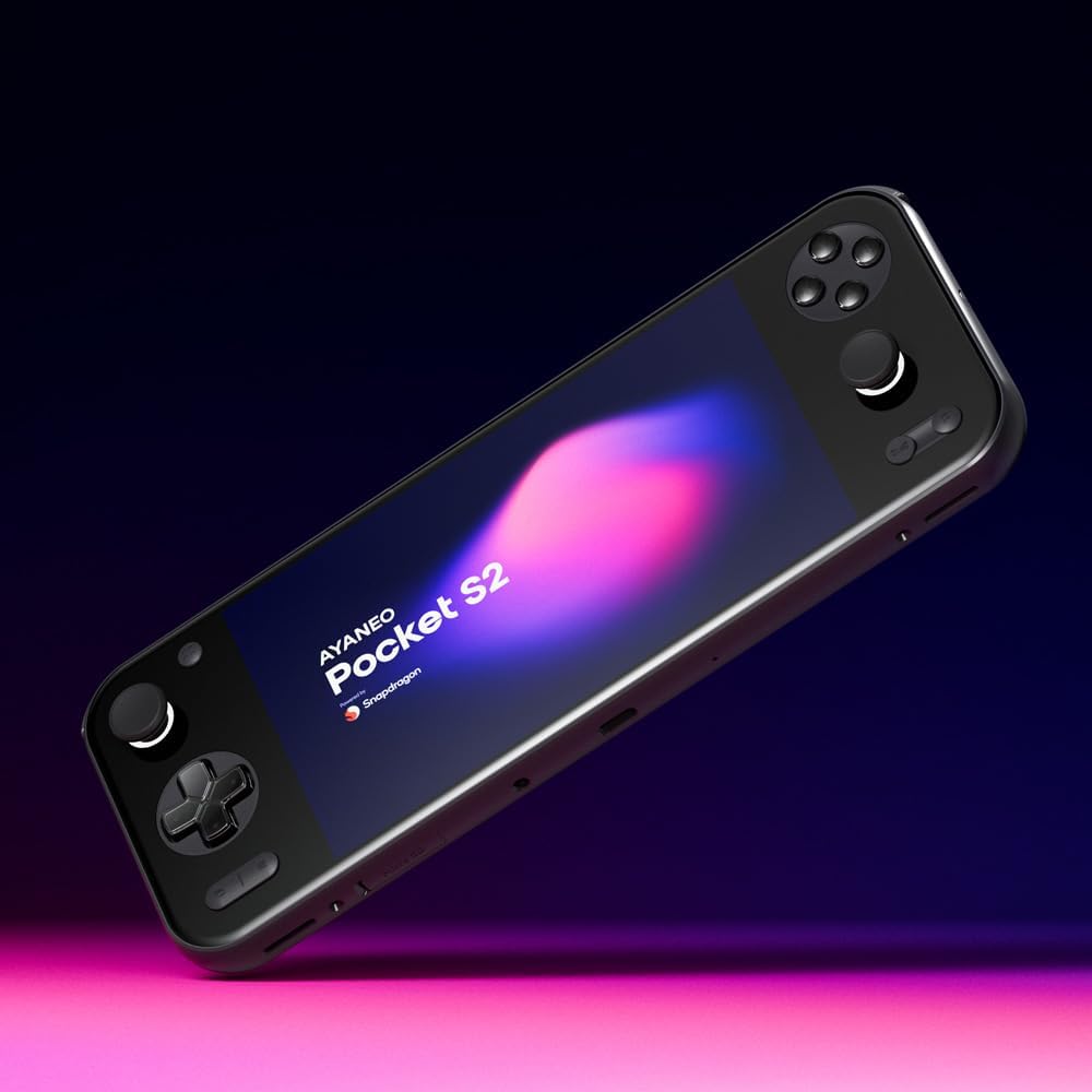 AYA NEO Pocket S2 Android Gaming Handheld - Snapdragon G3 Gen 3, Up to 8GB RAM, 128GB UFS 3.1, 6.3″ 1440P Touch Display, Wi-Fi 7, Android OS - Ultimate Portable Gaming
