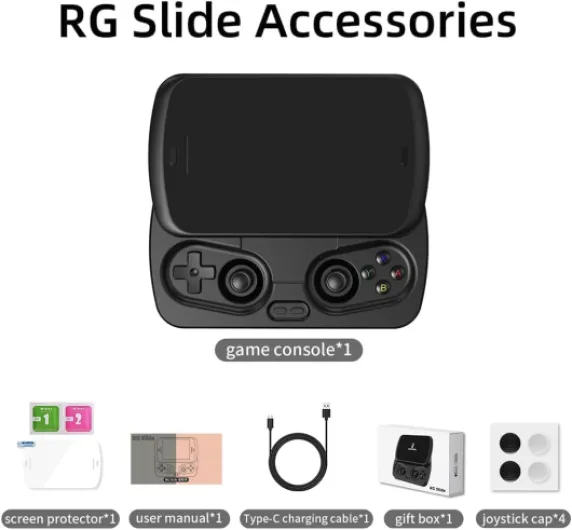 Handheld Game Console with Foldable Design and Rechargeable Battery for Retro Gaming Games not included/8+128G