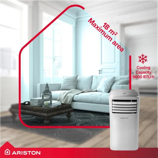 MOBIS 9 UK portable air conditioner, 9000 BTU, A energy class, white - Manufactured to be installed in UK (3381529)