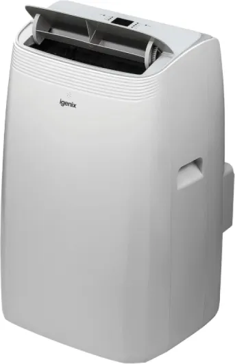 9000 BTU 4-in-1 Portable Air Conditioner White, Cooling & Heating Fan Dehumidifier, A Rated, 18m² Coverage, 24hr Timer, IGAC03009W 9000 BTU + Heating Function