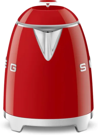 Smeg KLF05RDUK 0.8L Mini Kettle, Retro 50's Style, Anti-Slip Base, Auto Shut Off, 1400W, Red