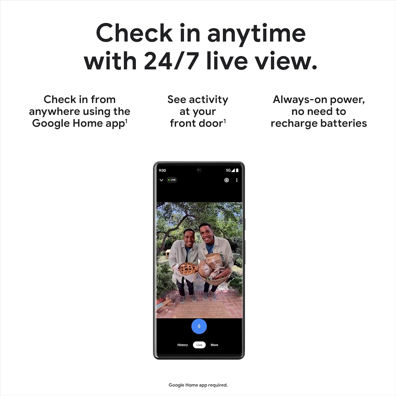 Nest Doorbell - (Wired, 2nd Gen) - Wired Video Doorbell Camera - Doorbell Security Camera - Linen Nest Doorbell - Wired Linen