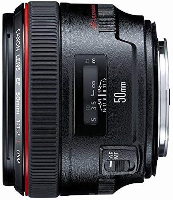 Canon EF 50mm f/1.2 L USM Lens for Canon Digital SLR Cameras - Fixed (Renewed) Lens Only