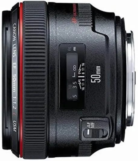 Canon EF 50mm f/1.2 L USM Lens for Canon Digital SLR Cameras - Fixed (Renewed) Lens Only