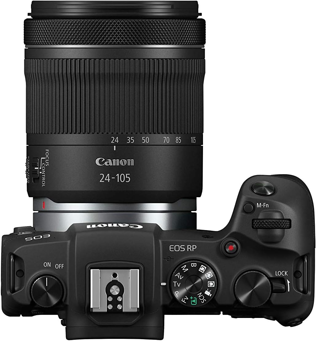 Canon EOS RP Camera + RF 24-105mm F4-7.1 IS STM Lens - Full Frame Mirrorless Camera (4K movies, vari-angle touchscreen, 26.2 Megapixels, Dual Pixel CMOS AF, Wi-Fi) EOS RP + RF 24-105mm