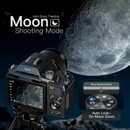 8K&64MP Digital Cameras for Photography, 16X Optical Zoom, 180° Flip Screen, 64GB Card & 2 Batteries, Vlogging Camera for YouTube (Black)