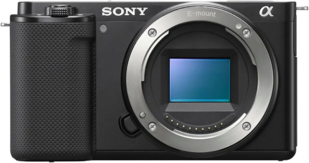 SONY Alpha ZV-E10 - APS-C Interchangeable Lens Mirrorless Vlog Camera - Black Black Base w/ Mic ECM-S1