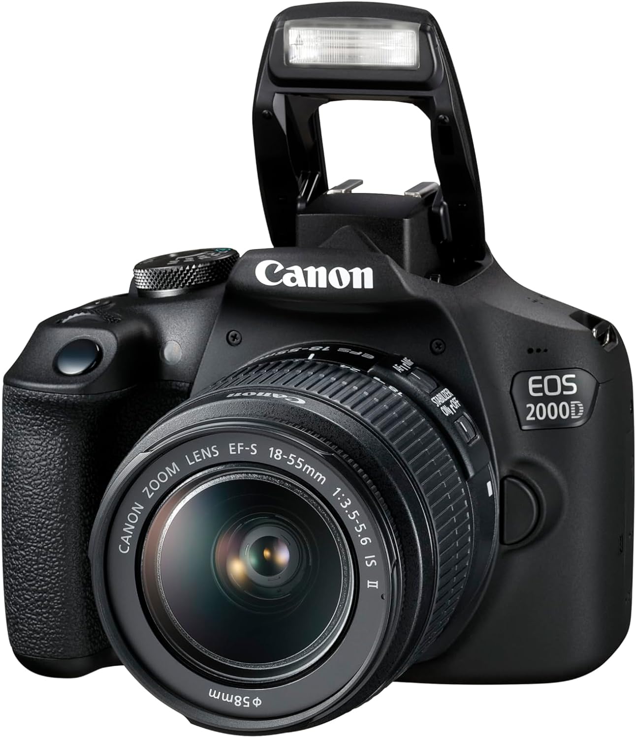 Canon EOS 2000D + EF-S 18-55mm F3.5-5.6 IS II Lens + Spare Battery - Easy-to-use DSLR Camera with a Versatile Lens and a Spare Battery, Ideal for Portraits and Landscape - Amazon Exclusive 18-55mm IS II Kit with extra battery