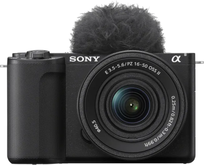 Sony Alpha ZVE10 II - APS-C Replaceable Mirrorless Content Creator Camera Body w/16-50mm F3.5-5.6 lens Black
