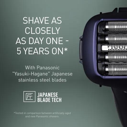Series 800 ES-LV67 , 5-Blade Wet & Dry Electric Shaver For Men, Rechargeable, Responsive Beard Sensor, Multi-Flex 16D Head, Navy and Black 5 blade shaver
