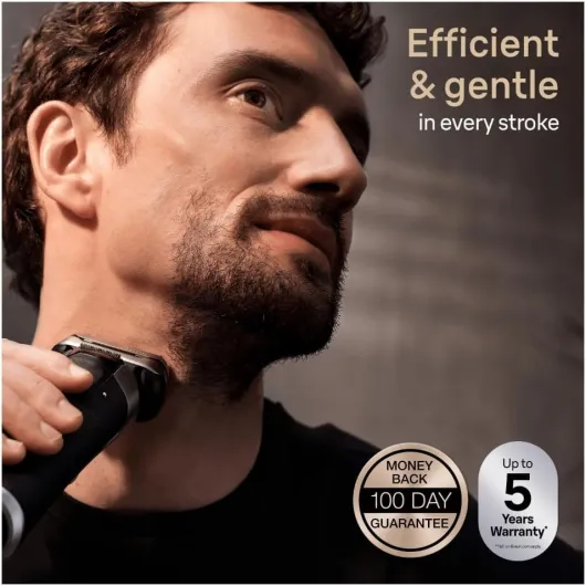 Series 9 PRO+ Electric Shaver for Men, 5 Pro Shave Elements & Shave-Preparing ProComfort Head, 2in1 System, SmartCare Center, Wet & Dry Electric Razor with 60min Runtime, 9597cc, Silver